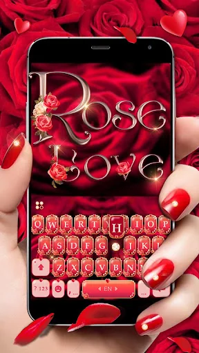 Rose Love Keyboard Theme screenshot 1