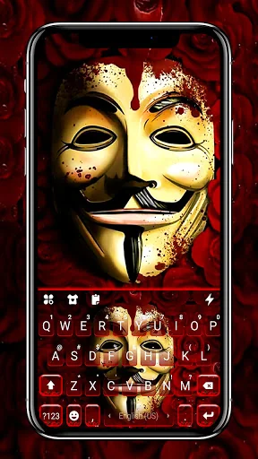 Rosy Anonymous Keyboard Backgr