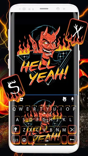Satan Fire Keyboard Background