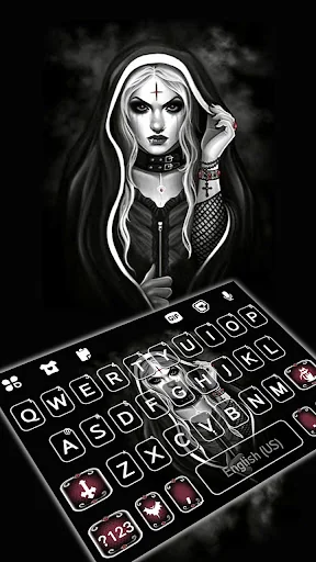 Sexy Nun Keyboard Background