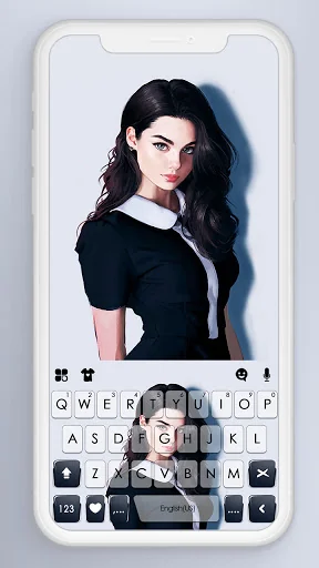 Sexy Woman Keyboard Background