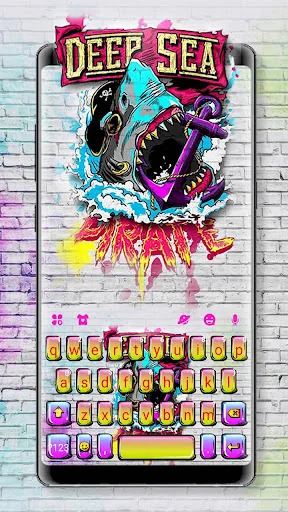 Shark Graffiti 3D Keyboard The