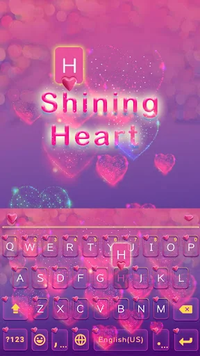 Shining Heart Keyboard Theme screenshot 1