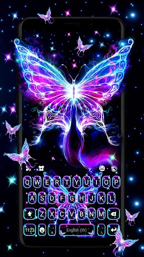 Shiny Neon Butterfly Theme