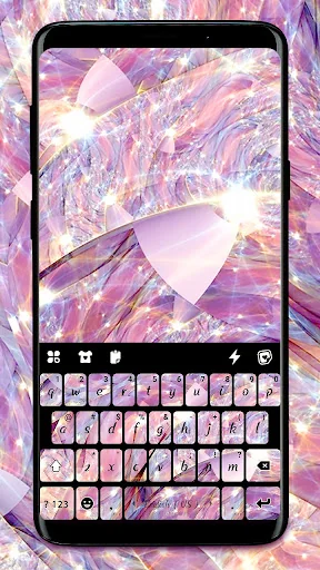Shiny Pink Diamond Keyboard Ba