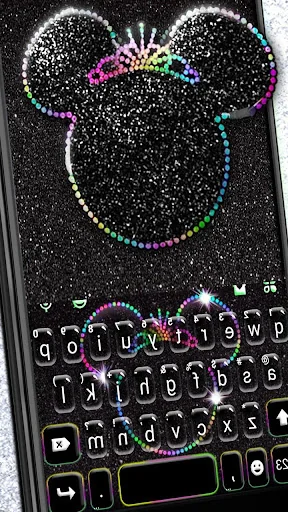Silver Glitter Minny Keyboard 