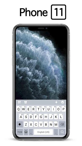 Silver Phone 11 Pro Keyboard T