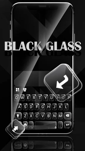 Simple Black Glass Keyboard Th
