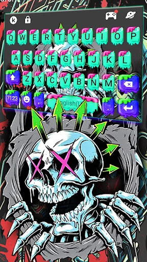 Skeleton Graffiti Keyboard The
