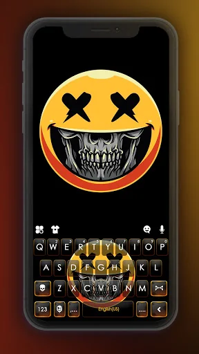 Skull Emoji Keyboard Backgroun
