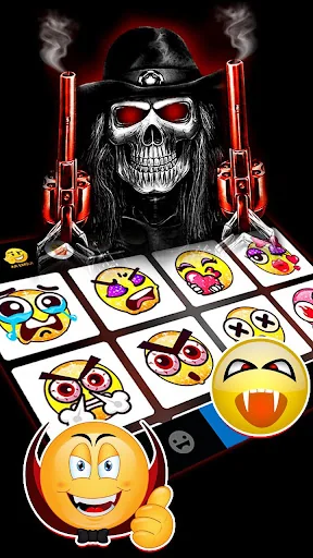 Skull Fire Gun Wallpapers Keyb screenshot 4