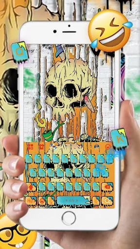Skull Graffiti Draw Keyboard T