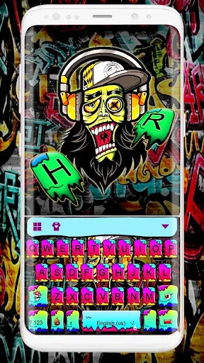 Skull Graffiti Keyboard Theme