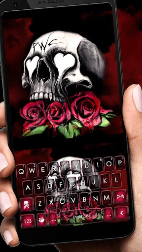 Skull Roses Keyboard Theme