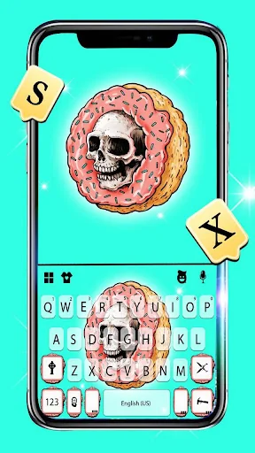 Skull Style Donut Keyboard The