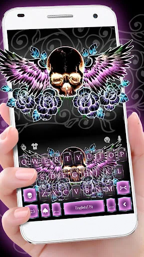 Skull Wing Tattoo Keyboard The