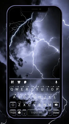 Sky Lightning Keyboard Backgro