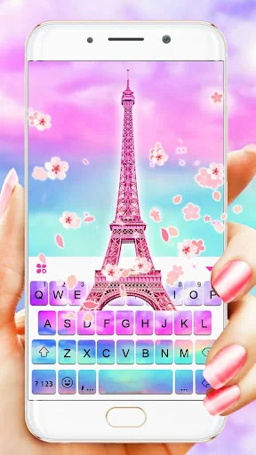 Sky Sakura Paris Love Keyboard