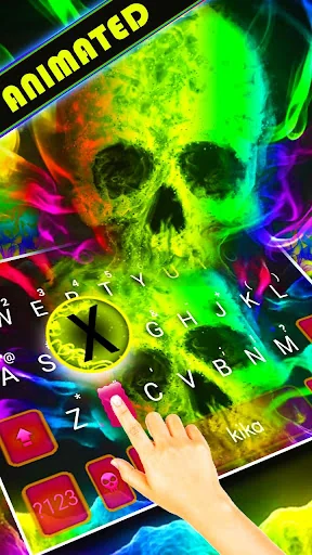 Smoke Skull Keyboard Illusion 