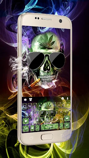 Smoking Skull Keyboard Theme