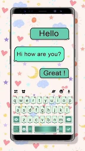 Sms Doodle Keyboard Theme screenshot 1