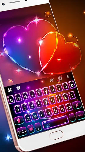 Sparkle Hearts Keyboard Theme
