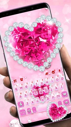 Sparkling Diamond Heart Keyboa