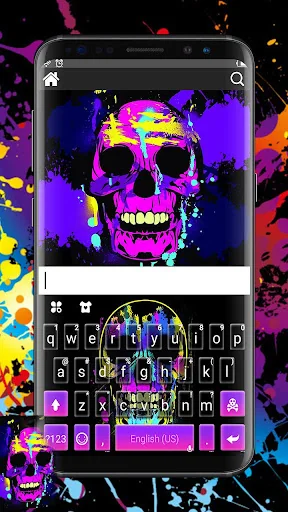 Paintball Skul Keyboard Backgr