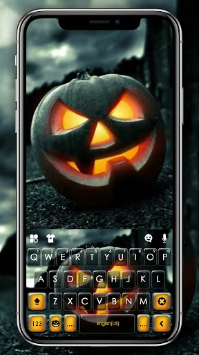 Spooky Pumpkin Keyboard Backgr screenshot 1