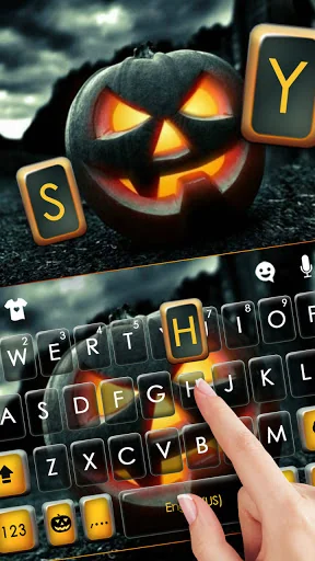 Spooky Pumpkin Keyboard Backgr screenshot 2