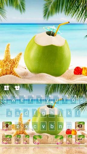 Summer Beach Coconut Keyboard