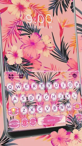 Summer Floral Keyboard Theme