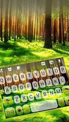 Sunny Forest Keyboard Backgrou