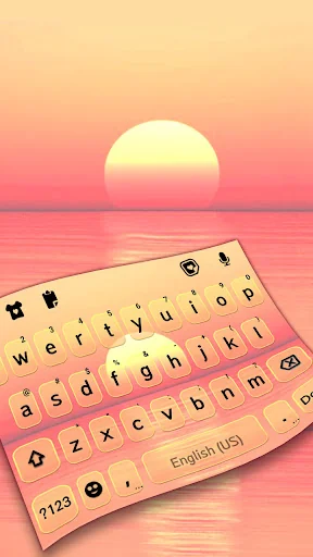 Sunset Ocean Keyboard Backgrou