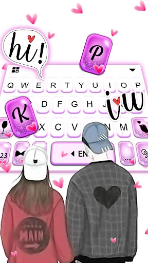 Sweet Love2 Keyboard Theme screenshot 2