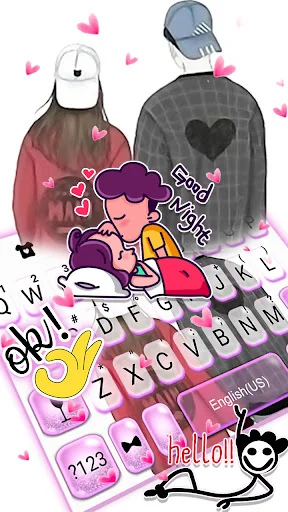 Sweet Love2 Keyboard Theme screenshot 3