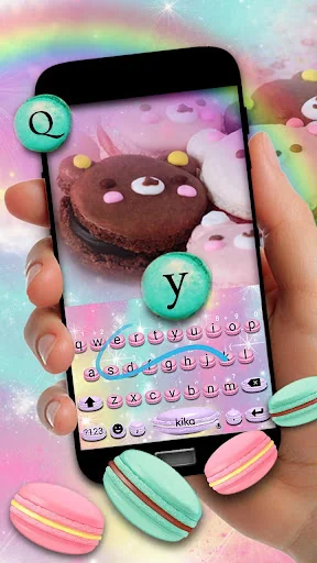 Sweet Macarons Keyboard Theme screenshot 3