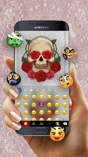 Tattoo Skull Keyboard Theme screenshot 3