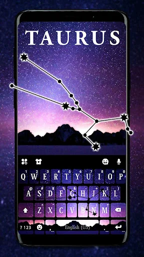 Taurus Galaxy Keyboard Theme screenshot 1