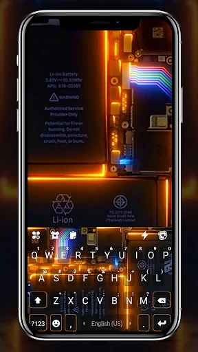 Tech Circuit 3D Keyboard Backg