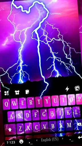 Thunder Lightning Keyboard Bac