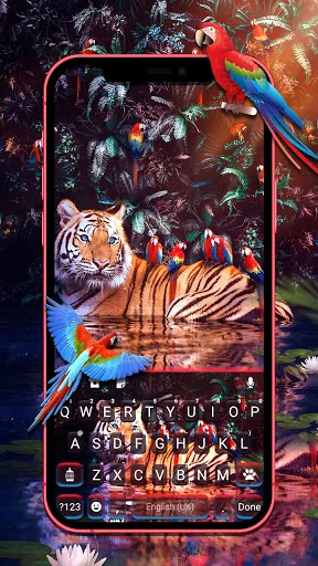 Tiger Wildlife Keyboard Backgr