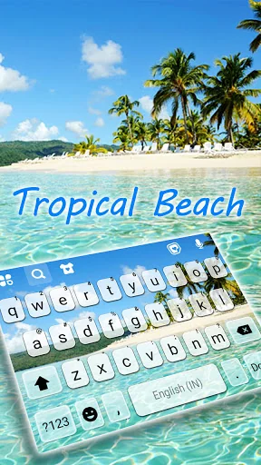 Tropical Beach Keyboard Backgr