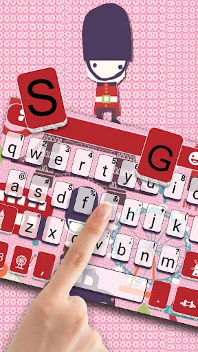UK Travel Doodle Keyboard Them