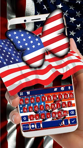 US Flag Butterfly Theme