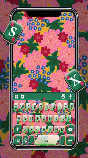 Vintage Flowers 2 Keyboard The