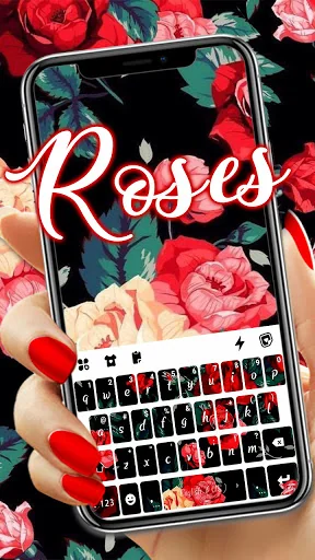 Vintage Rose Keyboard Backgrou