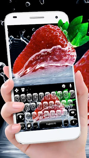 Water Splash 4k Fruit Keyboard