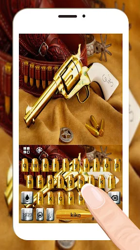 Western Gold Gun Keyboard Them