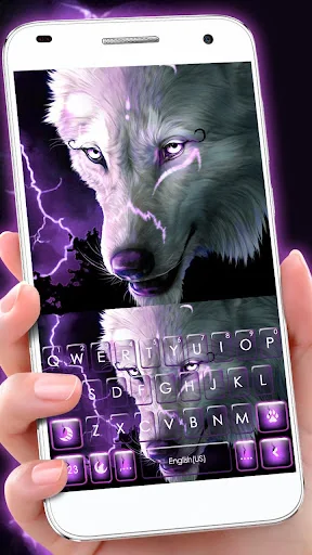 Wolf Lightning Keyboard Theme